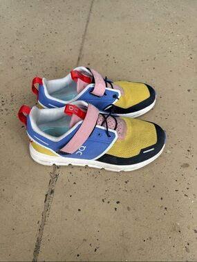 On Running Kids Multicolor Sneakers - Yellow, Blue & Pink-3